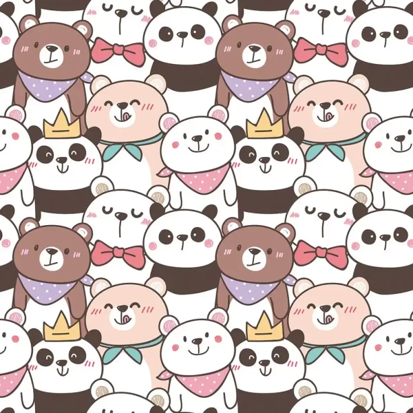 Bears Smiling Peel and Stick Wallpaper