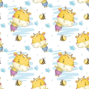 Bee and Stars Peel and Stick Wallpaper