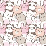 Rabbit and Bear Peel and Stick Wallpaper