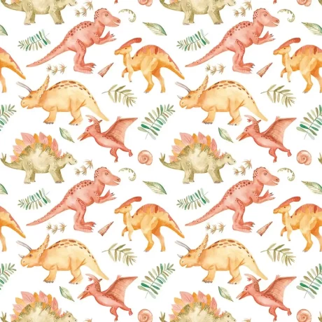 Watercolor Dinosaur Peel and Stick Wallpaper