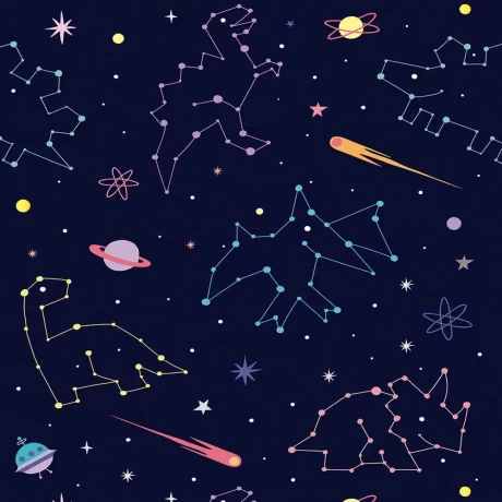 Dinosaur Constellation Peel and Stick Wallpaper