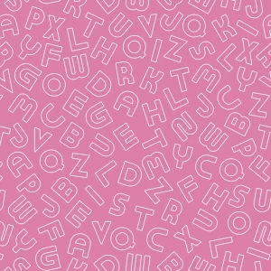 Pink Letter Pattern Peel and Stick Wallpaper