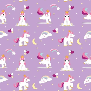 Baby Prince Unicorn Moon Peel and Stick Wallpaper