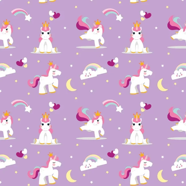 Baby Prince Unicorn Moon Peel and Stick Wallpaper