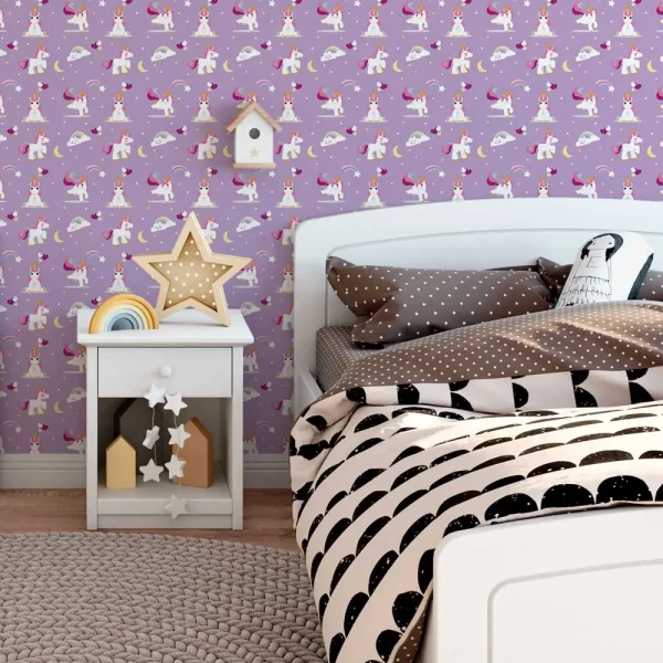 Baby Prince Unicorn Moon Peel and Stick Wallpaper