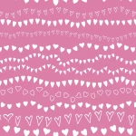 Cute Hearts Waves Stick Wallpaper