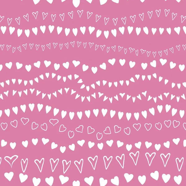 Cute Hearts Waves Stick Wallpaper