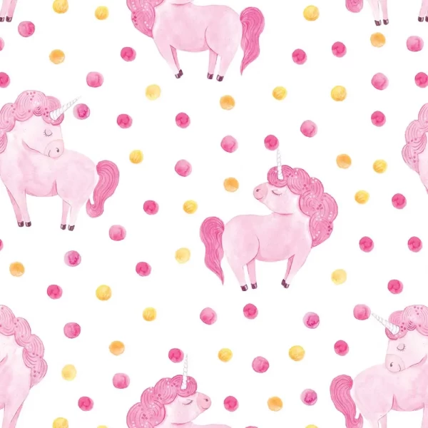 Pink Unicorn Peel and Stick Wallpaper