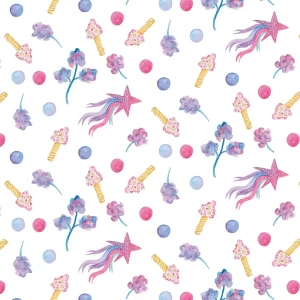 Stars and Ice Cream Peel and Stick Wallpaper