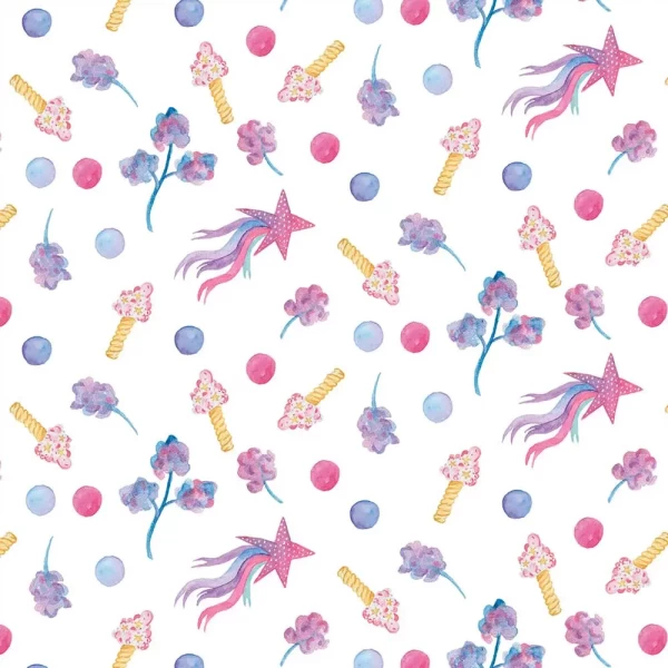 Stars and Ice Cream Peel and Stick Wallpaper