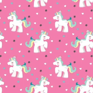 Unicorn Princess with stars Peel and Stick Wallpaper