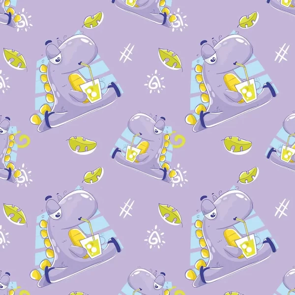 Baby Dinosaur Fun with Juice Peel and Stick Wallpaper